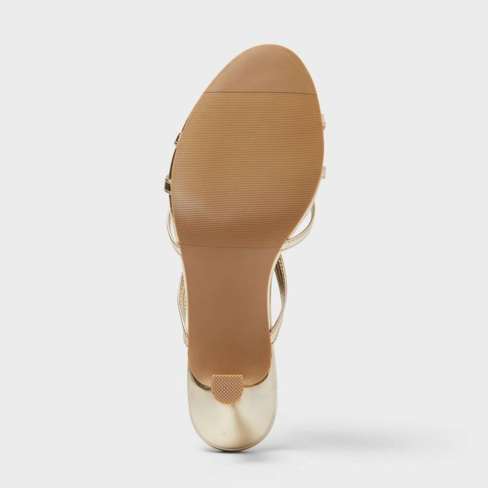 Women’s Cornelia Heels with Memory Foam Insole - A New Day Gold 7.5 - Picture 4 of 4